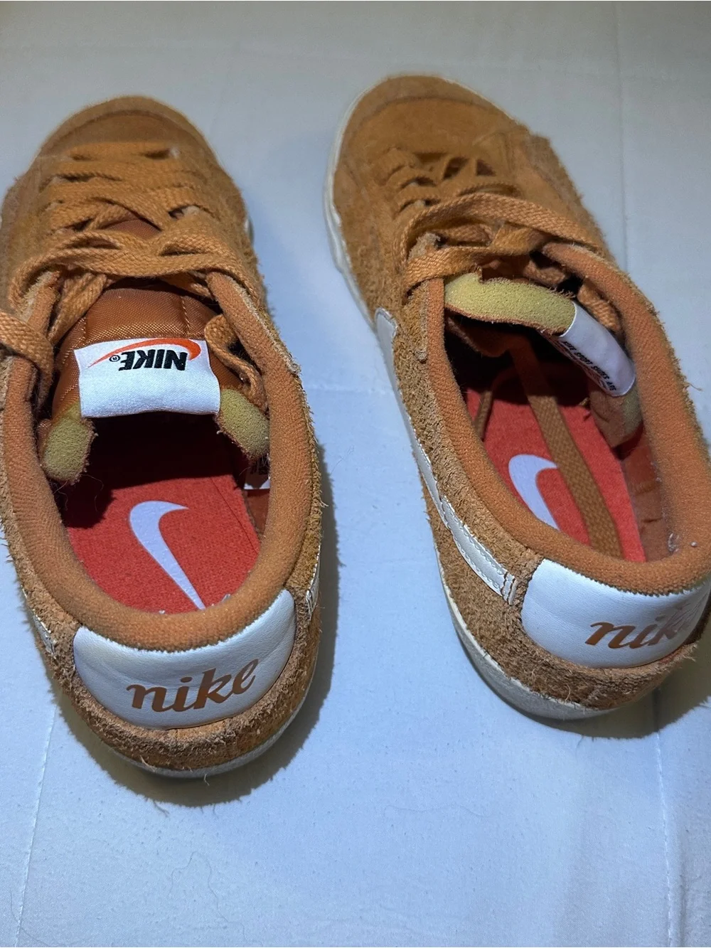 Nike Women’s Suede Low-Top Sneakers - Caramel/White